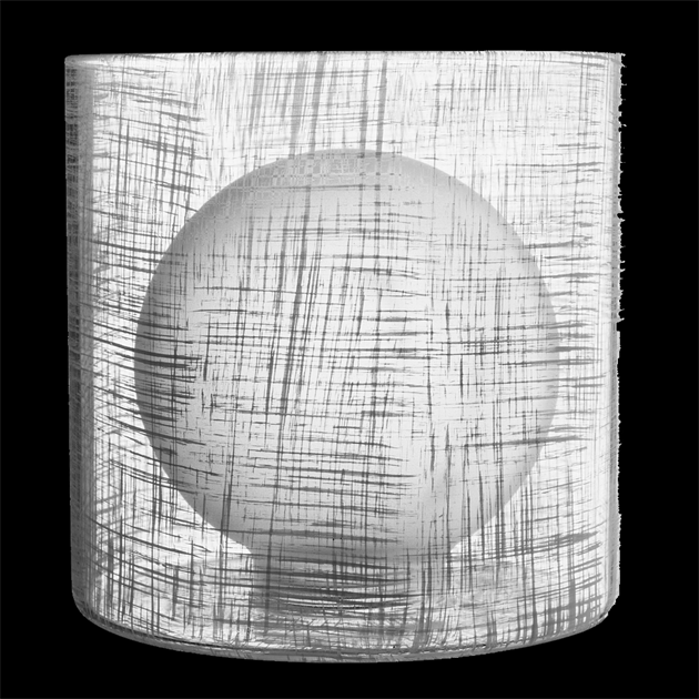 Cylinder glas textil 21,5mm gänga